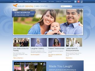 Web site www.young-associates.net, Shelby Dental Care Center